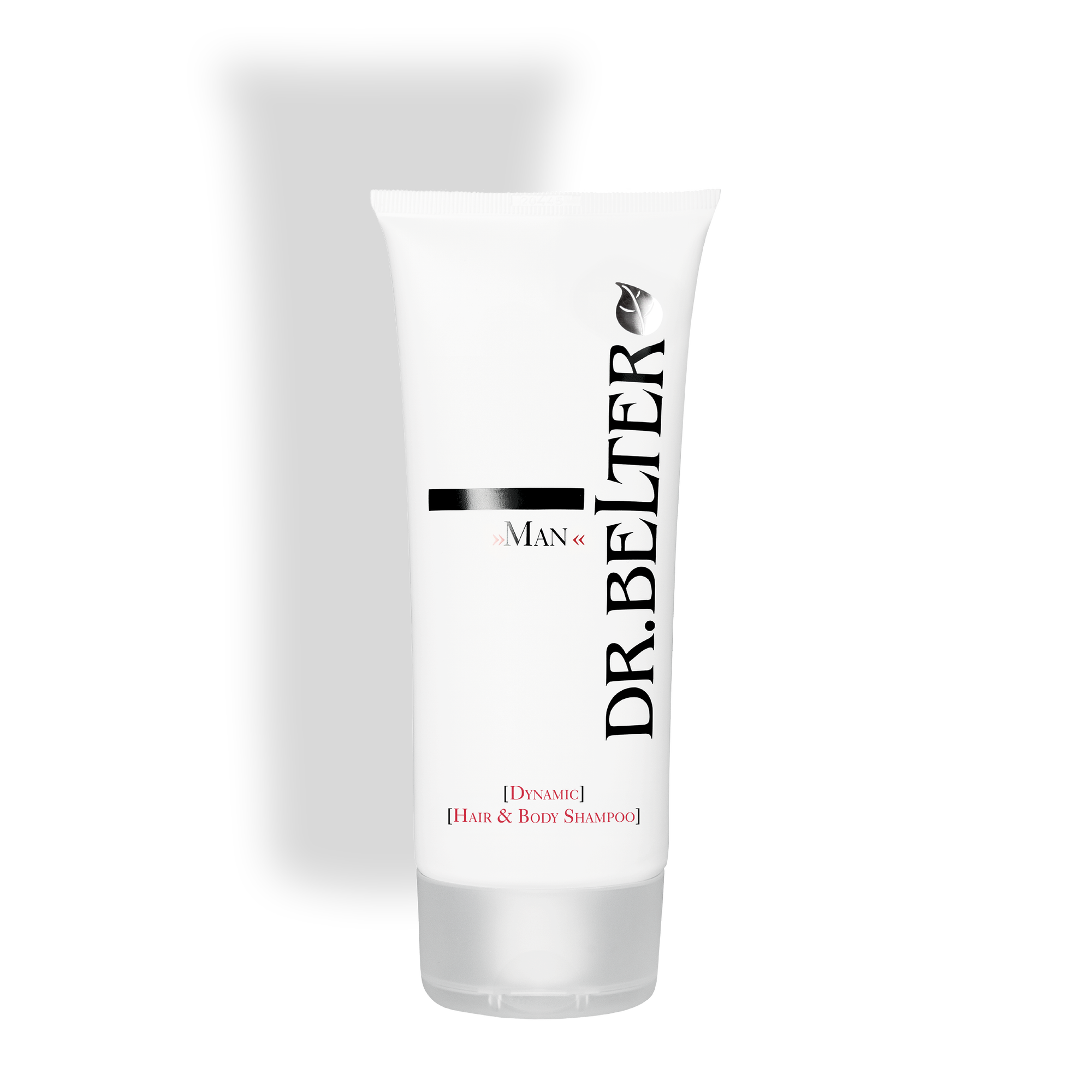 Dynamic Hair and Body Shampoo Dr.Belter Cosmetic MAN 854 mit Schatten auf transparentem Hintergrund 2250 x 2250